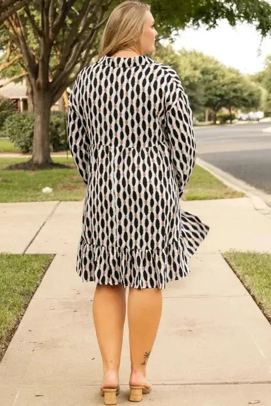 Plus Size Mini Dresses GeoVogue Plus Size Dress
