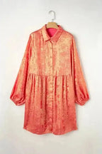 Plus Size Mini Dresses Peach Blossom / 1X / 100%Polyester Shimmering Velvet Plus Mini Dress