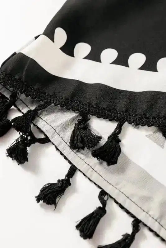 Plus Size Mini Dresses Western Bloom Fringe Dress