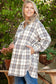 Plus Size Outerwear Classic Plaid Tunic Shacket