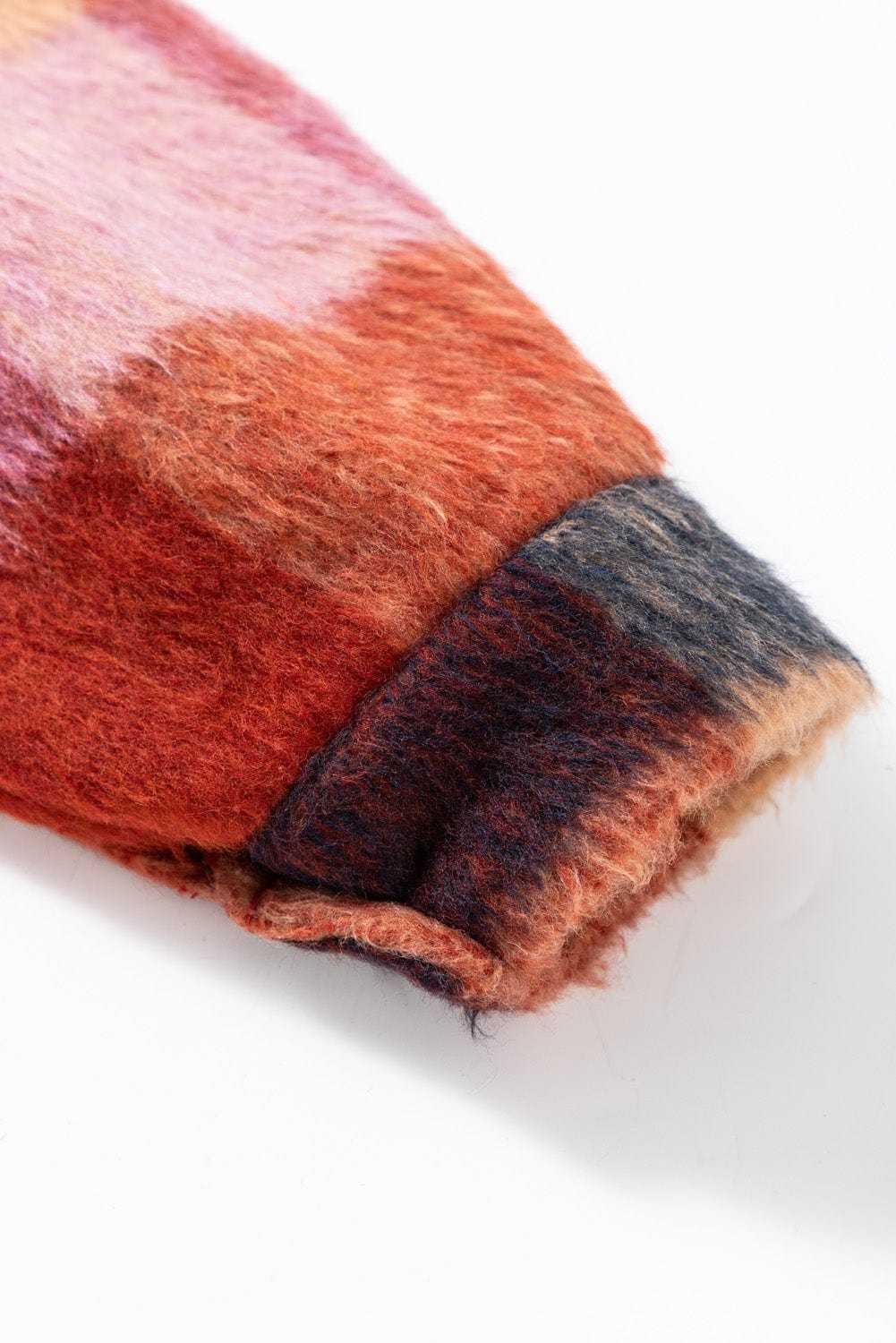 Plus Size Outerwear Rustic Charm Plaid Fleece Jacket