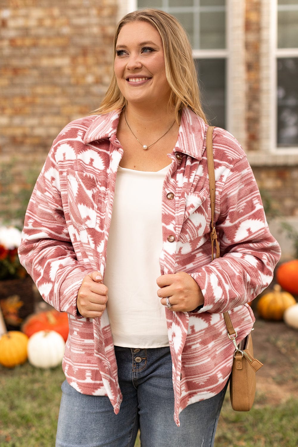 Plus Size Outerwear Urban Edge Aztec Shacket