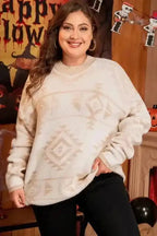 Plus Size Sweaters Aztec Charm Plus Size Sweater