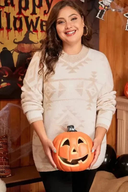 Plus Size Sweaters Aztec Charm Plus Size Sweater