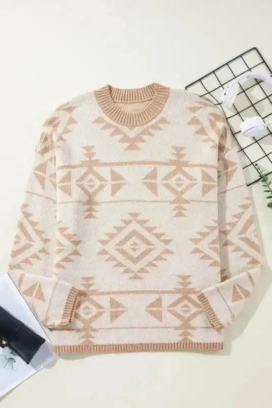Plus Size Sweaters Aztec Charm Plus Size Sweater