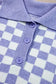 Plus Size Sweaters Cozy Checkmate - Plus Size Purple Checkered Sweater