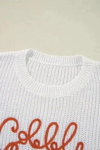 Plus Size Sweaters Cozy Crochet Plus Sweater - Gobble 'Til You Wobble Edition