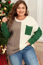 Plus Size Sweaters CozyBlock Plus Size Cable Knit Sweater