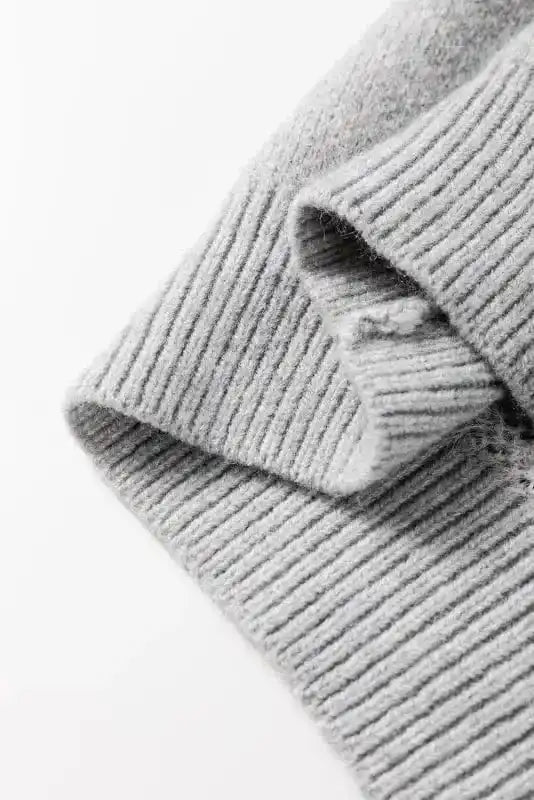 Plus Size Sweaters CozyBloom Plus Size Floral Half-Zip Sweater