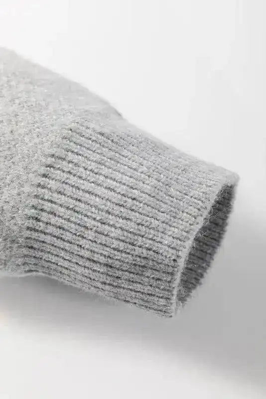 Plus Size Sweaters CozyBloom Plus Size Floral Half-Zip Sweater