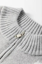 Plus Size Sweaters CozyBloom Plus Size Floral Half-Zip Sweater