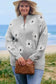 Plus Size Sweaters CozyBloom Plus Size Floral Half-Zip Sweater