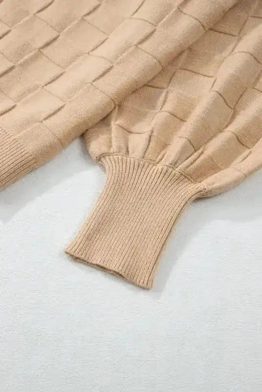 Plus Size Sweaters CozyCheck Plus-Size Sweater – Light French Beige