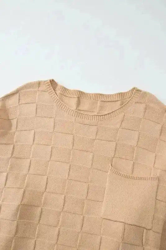 Plus Size Sweaters CozyCheck Plus-Size Sweater – Light French Beige