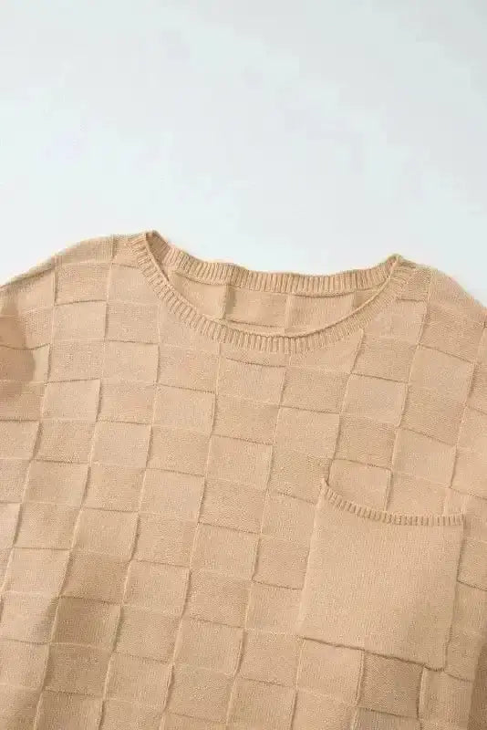 Plus Size Sweaters CozyCheck Plus-Size Sweater – Light French Beige