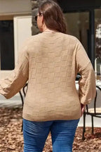 Plus Size Sweaters CozyCheck Plus-Size Sweater – Light French Beige