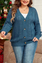 Plus Size Sweaters CozyComfort Plus Size Open Knit Cardigan