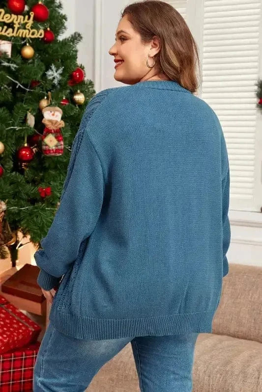 Plus Size Sweaters CozyComfort Plus Size Open Knit Cardigan