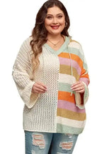 Plus Size Sweaters Hooded Harmony Pointelle Sweater