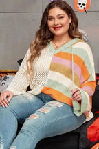 Plus Size Sweaters Hooded Harmony Pointelle Sweater