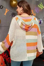 Plus Size Sweaters Hooded Harmony Pointelle Sweater