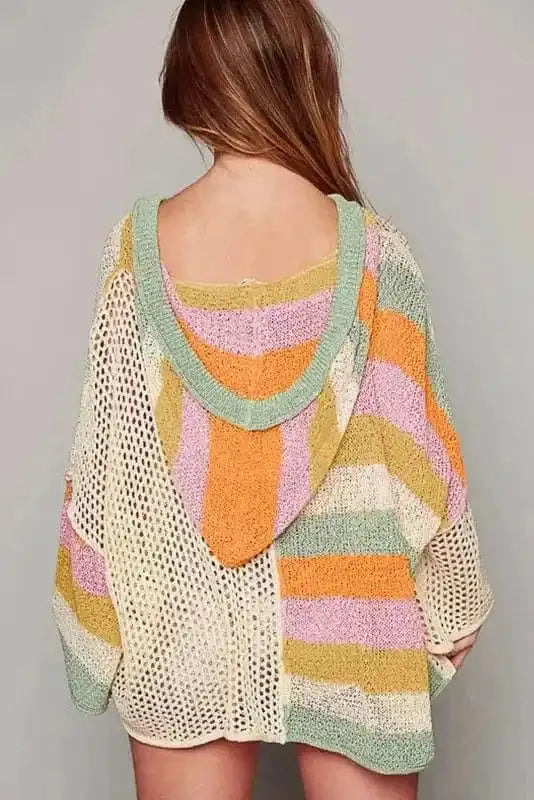 Plus Size Sweaters Hooded Harmony Pointelle Sweater
