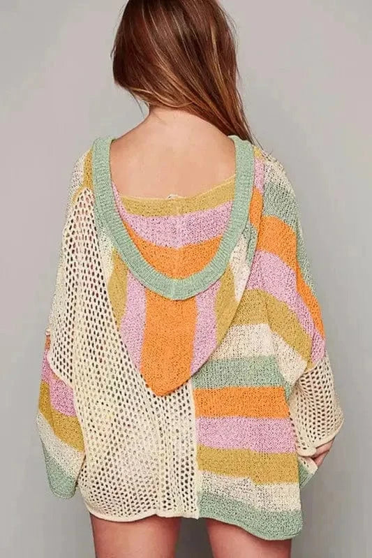 Plus Size Sweaters Hooded Harmony Pointelle Sweater