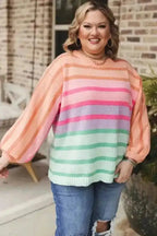 Plus Size Sweaters Plus-Size Stripe Harmony Sweater