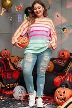 Plus Size Sweaters Plus-Size Stripe Harmony Sweater