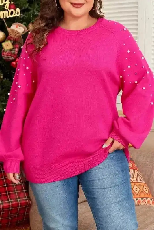 Plus Size Sweaters Strawberry Blush Plus Size Sweater