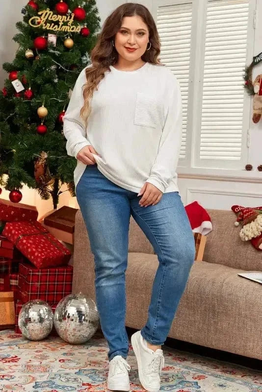 Plus Size Sweatshirts ComfyContours Longline Tee