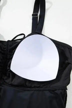 Plus Size Swimwear Geometric Glam Tankini - Plus Size