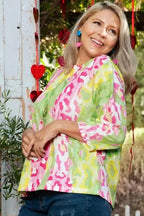 Plus Size T-Shirts Chromatic Cat Knit Top