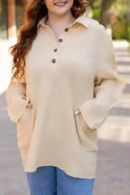 Plus Size Tunics SnugFit Thermal Henley Top