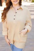 Plus Size Tunics SnugFit Thermal Henley Top