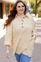 Plus Size Tunics SnugFit Thermal Henley Top
