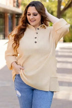 Plus Size Tunics SnugFit Thermal Henley Top