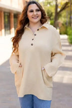 Plus Size Tunics SnugFit Thermal Henley Top