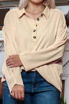 Plus Size Tunics SnugFit Thermal Henley Top