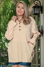 Plus Size Tunics SnugFit Thermal Henley Top
