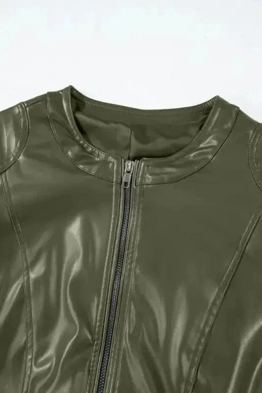 PU Leather Jackets FlightLine Faux Leather Jacket