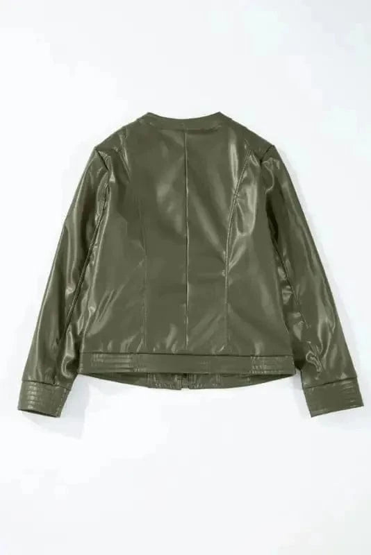PU Leather Jackets FlightLine Faux Leather Jacket