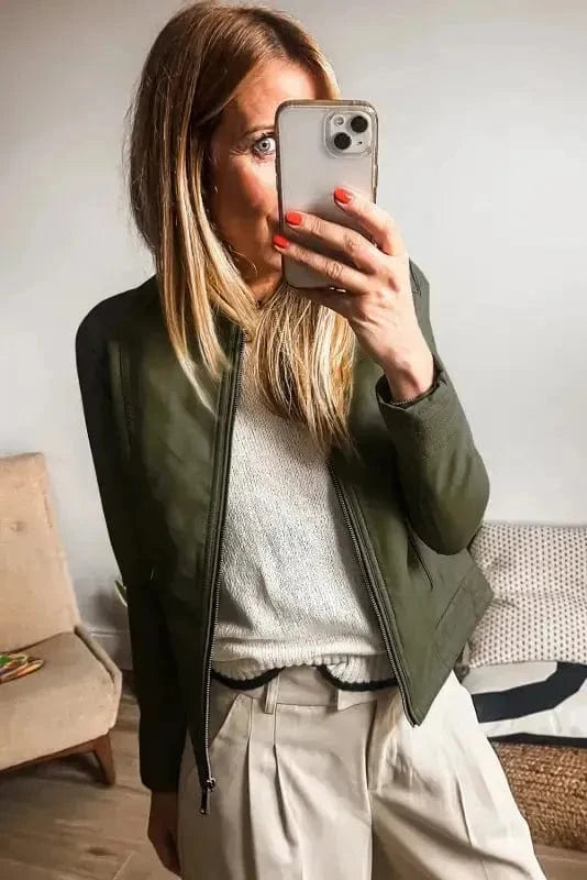 PU Leather Jackets FlightLine Faux Leather Jacket