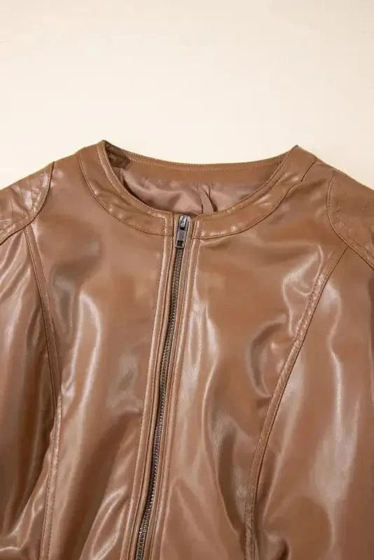 PU Leather Jackets SleekStreet Faux Leather Jacket