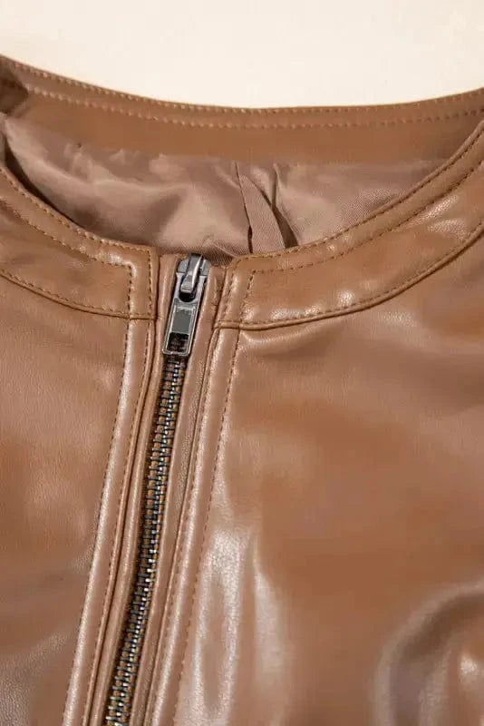PU Leather Jackets SleekStreet Faux Leather Jacket