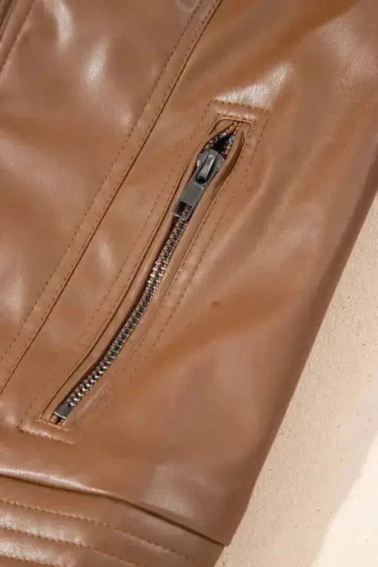 PU Leather Jackets SleekStreet Faux Leather Jacket