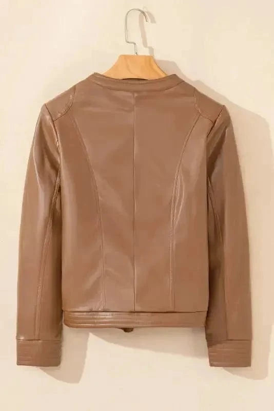 PU Leather Jackets SleekStreet Faux Leather Jacket