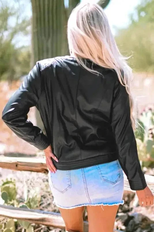 PU Leather Jackets SleekStreet Faux Leather Jacket