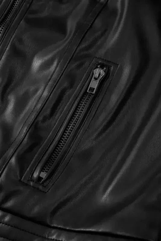 PU Leather Jackets SleekStreet Faux Leather Jacket