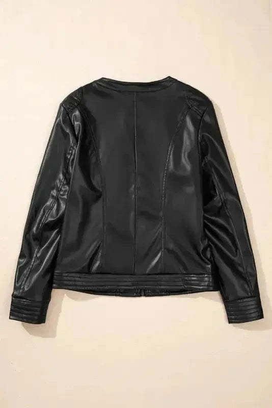 PU Leather Jackets SleekStreet Faux Leather Jacket